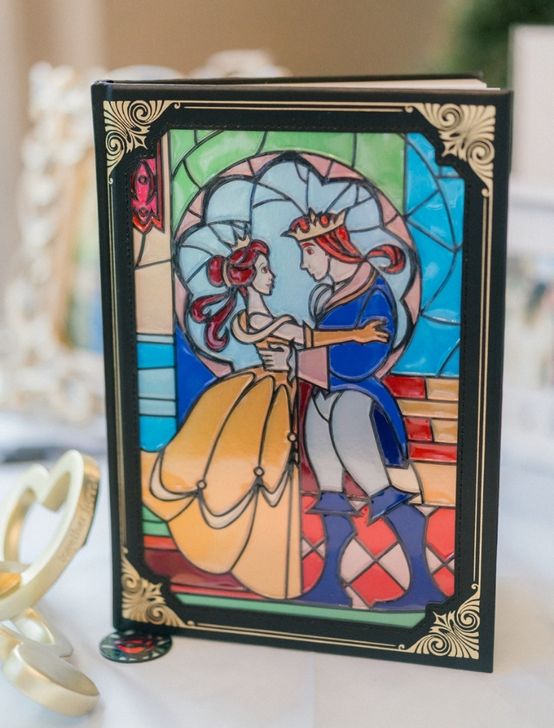 beauty and the beast guest book at buttes at reflections tucson wedding venue