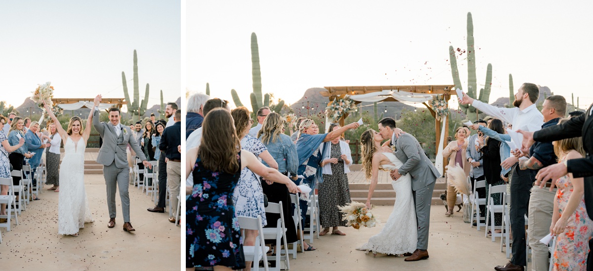 bohemian ceremony at the Oasis at Wild Horse Ranch